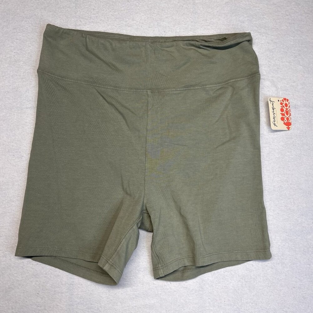 Free People Olive Green Bike Cargo Khaki Shorts Size Medium NEW